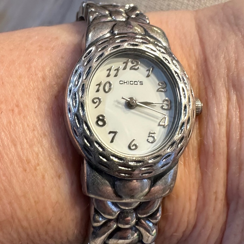 Silver bracelet style Chicos ladies watch